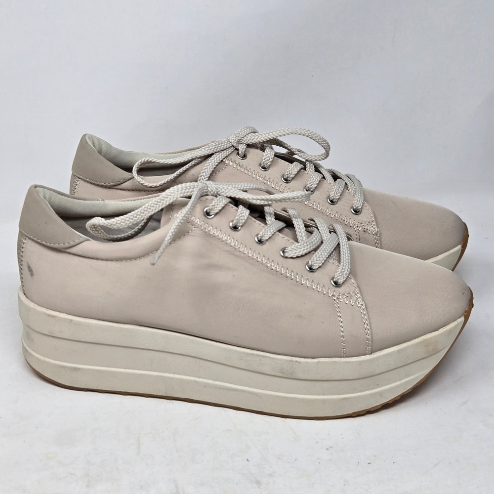 Vagabond Shoemakers Casey Platform Sneakers Beige Textile Low Top Womens 39